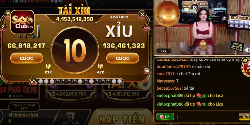 Chọn live tài xỉu để theo dõi dealer lắc xúc xắc
