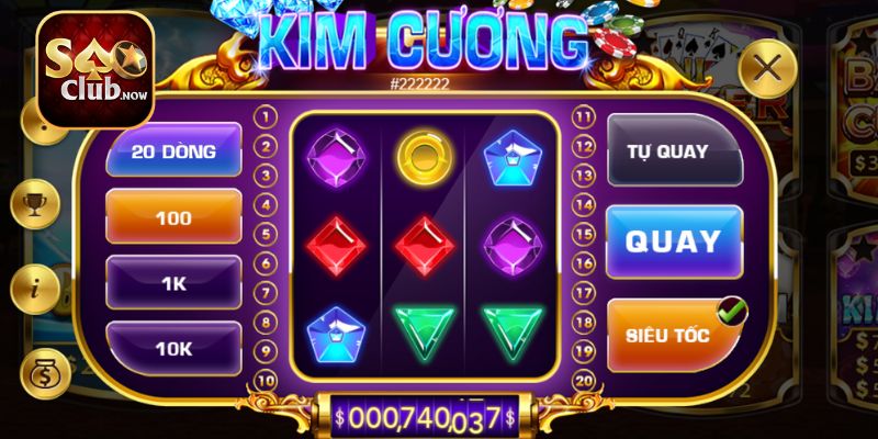 Giao diện chơi quay hũ kim cương