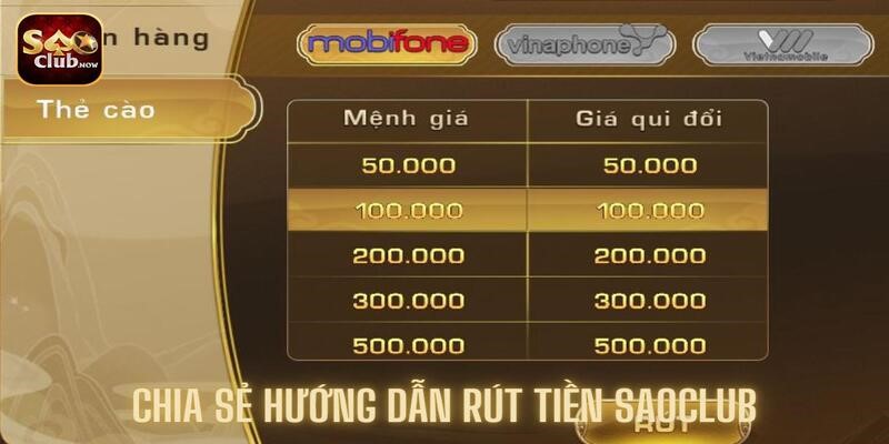 Chia sẻ hướng dẫn Rút tiền Saoclub siêu nhanh, siêu đơn giản