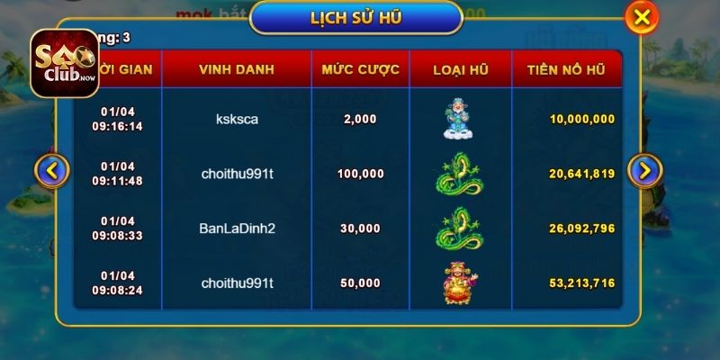 Khách hàng nhận thưởng lớn khi tham gia bắn cá Saoclub