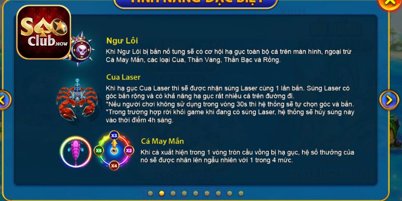 Loạt tính năng thú vị của game săn cá đổi tiền thật