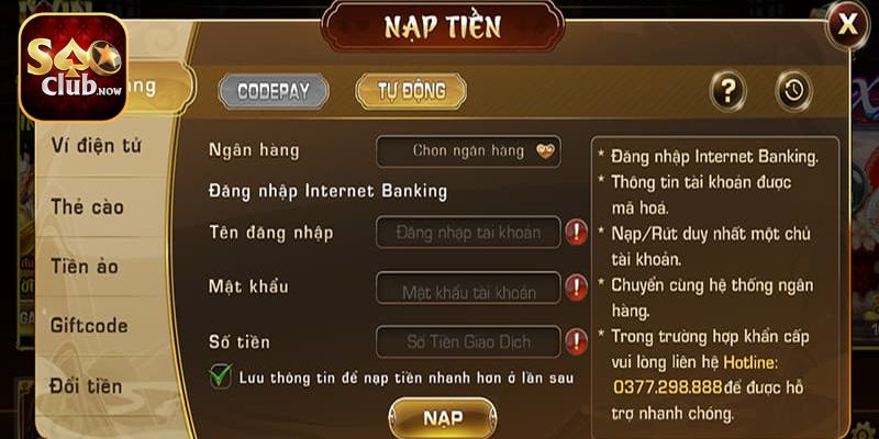 Một số hình thức giao dịch tại SAOCLUB